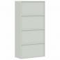 Preview: Aktenschrank Hellgrau 90x40x180 cm Stahl