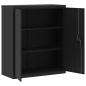 Preview: Aktenschrank Schwarz 90x40x105 cm Stahl