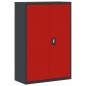 Preview: Aktenschrank Anthrazit und Rot 90x40x140 cm Stahl