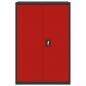 Preview: Aktenschrank Anthrazit und Rot 90x40x140 cm Stahl