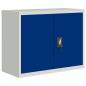 Preview: Aktenschrank Hellgrau und Blau 90x40x70 cm Stahl