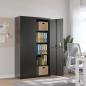 Preview: ARDEBO.de - Aktenschrank Schwarz 105x40x180 cm Stahl