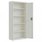 Preview: Aktenschrank Hellgrau 90x40x200 cm Stahl