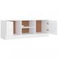 Preview: TV-Schrank ALTA Weiß 112x35x41 cm Massivholz Kiefer