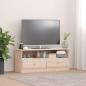 Preview: ARDEBO.de - TV-Schrank mit Schubladen ALTA 100x35x41 cm Massivholz Kiefer