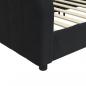 Preview: Tagesbett Schwarz 100x200 cm Samt