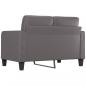 Preview: 2-Sitzer-Sofa Grau 120 cm Kunstleder