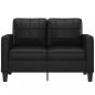 Preview: 2-Sitzer-Sofa Schwarz 120 cm Kunstleder