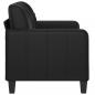 Preview: 2-Sitzer-Sofa Schwarz 120 cm Kunstleder