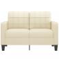 Preview: 2-Sitzer-Sofa Creme 120 cm Kunstleder