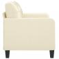 Preview: 2-Sitzer-Sofa Creme 120 cm Kunstleder