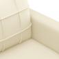 Preview: 2-Sitzer-Sofa Creme 120 cm Kunstleder