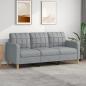 Preview: ARDEBO.de - 3-Sitzer-Sofa Hellgrau 180 cm Stoff