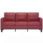 Preview: 3-Sitzer-Sofa Weinrot 180 cm Kunstleder