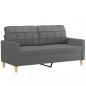 Preview: 2-Sitzer-Sofa Dunkelgrau 140 cm Stoff