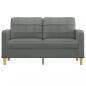 Preview: 2-Sitzer-Sofa Dunkelgrau 140 cm Stoff