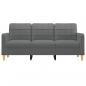 Preview: 3-Sitzer-Sofa Dunkelgrau 180 cm Stoff