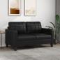 Preview: ARDEBO.de - 2-Sitzer-Sofa Schwarz 140 cm Kunstleder