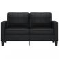 Preview: 2-Sitzer-Sofa Schwarz 140 cm Kunstleder