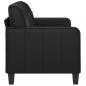 Preview: 2-Sitzer-Sofa Schwarz 140 cm Kunstleder