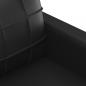 Preview: 2-Sitzer-Sofa Schwarz 140 cm Kunstleder