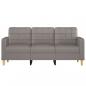 Preview: 3-Sitzer-Sofa Taupe 180 cm Stoff