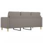 Preview: 3-Sitzer-Sofa Taupe 180 cm Stoff