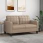 Preview: ARDEBO.de - 2-Sitzer-Sofa Cappuccino-Braun 140 cm Kunstleder