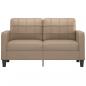 Preview: 2-Sitzer-Sofa Cappuccino-Braun 140 cm Kunstleder