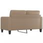 Preview: 2-Sitzer-Sofa Cappuccino-Braun 140 cm Kunstleder