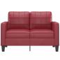 Preview: 2-Sitzer-Sofa Weinrot 120 cm Kunstleder