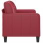 Preview: 2-Sitzer-Sofa Weinrot 120 cm Kunstleder