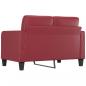 Preview: 2-Sitzer-Sofa Weinrot 120 cm Kunstleder