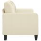 Preview: 2-Sitzer-Sofa Creme 140 cm Kunstleder