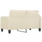 Preview: 2-Sitzer-Sofa Creme 140 cm Kunstleder