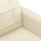 Preview: 2-Sitzer-Sofa Creme 140 cm Kunstleder