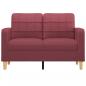 Preview: 2-Sitzer-Sofa Weinrot 120 cm Stoff