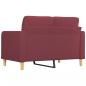 Preview: 2-Sitzer-Sofa Weinrot 120 cm Stoff