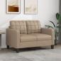 Preview: ARDEBO.de - 2-Sitzer-Sofa Cappuccino-Braun 120 cm Kunstleder