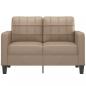 Preview: 2-Sitzer-Sofa Cappuccino-Braun 120 cm Kunstleder