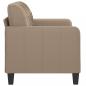 Preview: 2-Sitzer-Sofa Cappuccino-Braun 120 cm Kunstleder