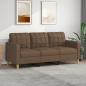 Preview: ARDEBO.de - 3-Sitzer-Sofa Braun 180 cm Stoff