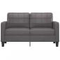 Preview: 2-Sitzer-Sofa Grau 140 cm Kunstleder