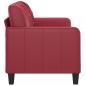 Preview: 2-Sitzer-Sofa Weinrot 140 cm Kunstleder