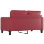 Preview: 2-Sitzer-Sofa Weinrot 140 cm Kunstleder