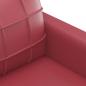 Preview: 2-Sitzer-Sofa Weinrot 140 cm Kunstleder