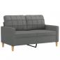 Preview: 2-Sitzer-Sofa Dunkelgrau 120 cm Stoff