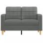 Preview: 2-Sitzer-Sofa Dunkelgrau 120 cm Stoff