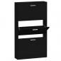 Preview: Schuhschrank Schwarz 59x17x108 cm Holzwerkstoff