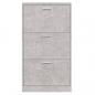 Preview: Schuhschrank Betongrau 59x17x108 cm Holzwerkstoff